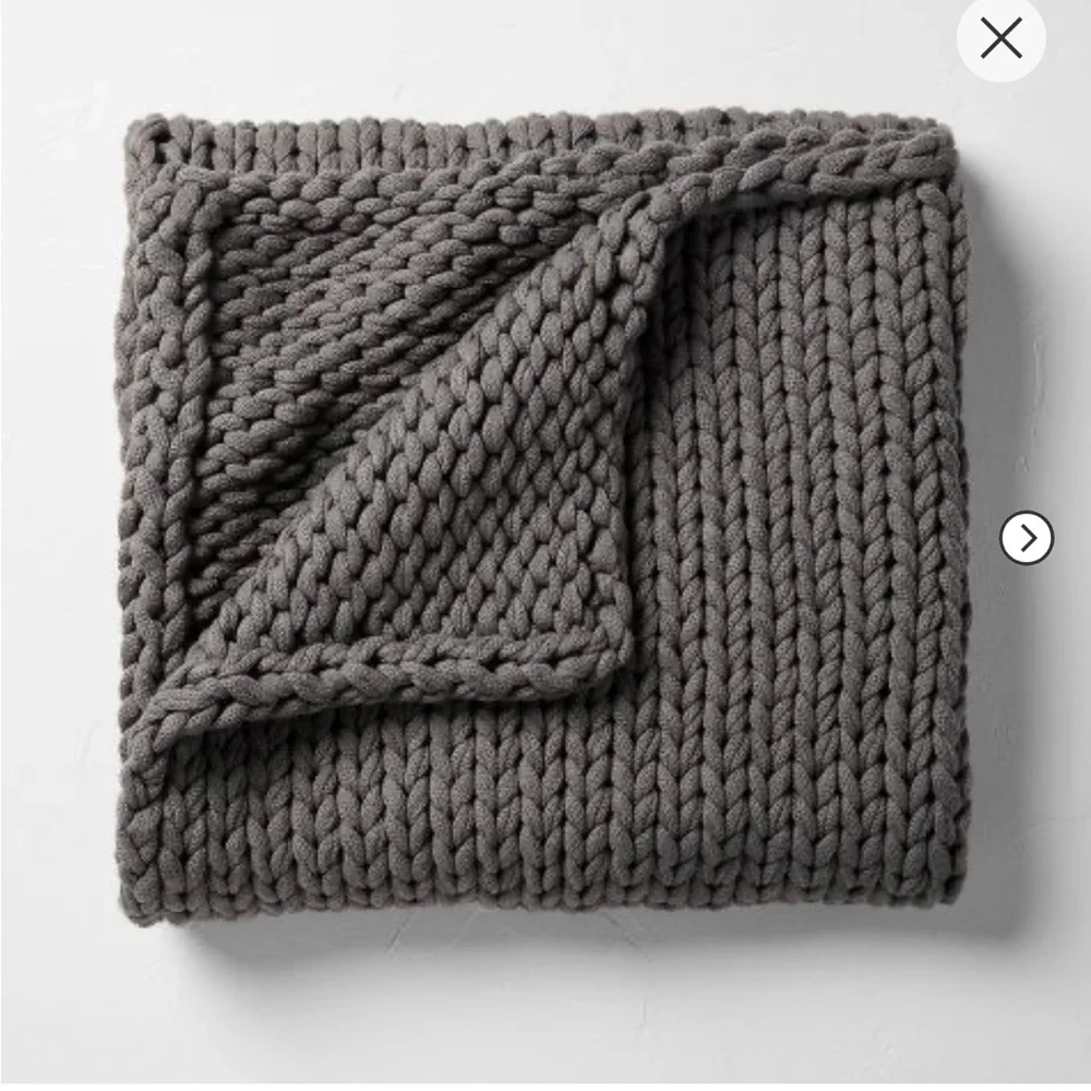 Casaluna for target oversized throw chunky knit 50x70 like new gray